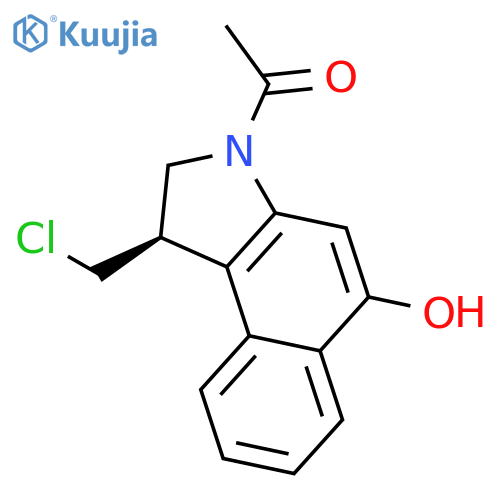 1H-Benz[e]indol-5-ol, 3-acetyl-1-(chloromethyl)-2,3-dihydro-, (1R)- structure