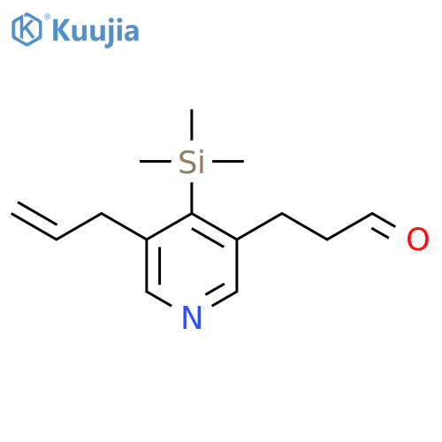 3-Pyridinepropanal, 5-(2-propenyl)-4-(trimethylsilyl)- structure