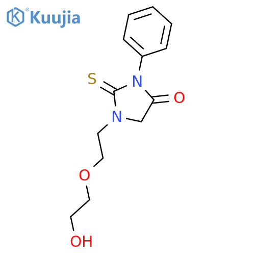 4-Imidazolidinone, 1-[2-(2-hydroxyethoxy)ethyl]-3-phenyl-2-thioxo- structure