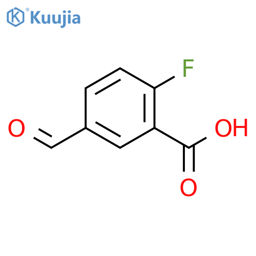 2-fluoro-5-formyl-benzoic acid structure