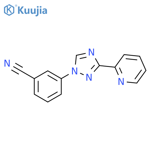 Benzonitrile, 3-[3-(2-pyridinyl)-1H-1,2,4-triazol-1-yl]- structure