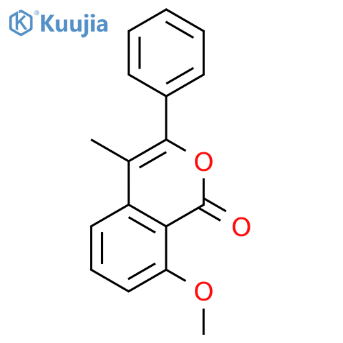 1H-2-Benzopyran-1-one, 8-methoxy-4-methyl-3-phenyl- structure