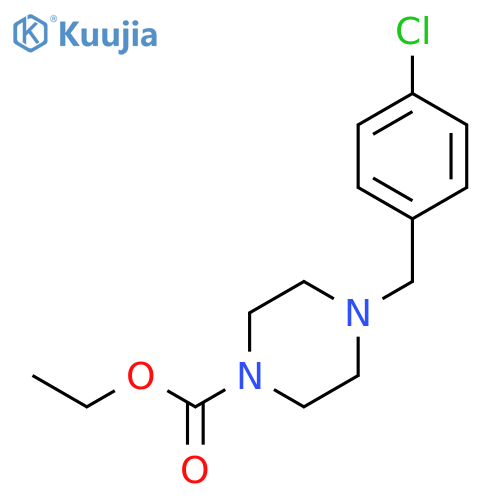 1-Piperazinecarboxylic acid, 4-[(4-chlorophenyl)methyl]-, ethyl ester structure