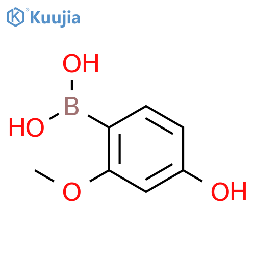 (4-Hydroxy-2-methoxyphenyl)boronic acid structure