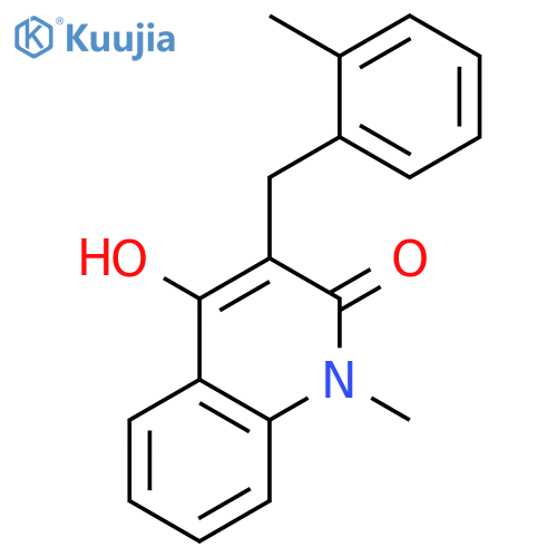 2(1H)-Quinolinone, 4-hydroxy-1-methyl-3-[(2-methylphenyl)methyl]- structure
