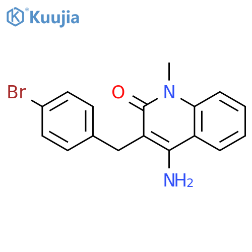 2(1H)-Quinolinone, 4-amino-3-[(4-bromophenyl)methyl]-1-methyl- structure