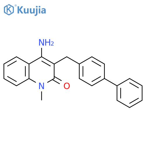 2(1H)-Quinolinone, 4-amino-3-([1,1'-biphenyl]-4-ylmethyl)-1-methyl- structure