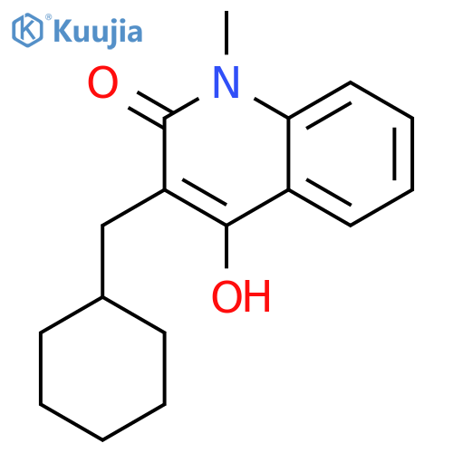 2(1H)-QUINOLINONE, 3-(CYCLOHEXYLMETHYL)-4-HYDROXY-1-METHYL- structure