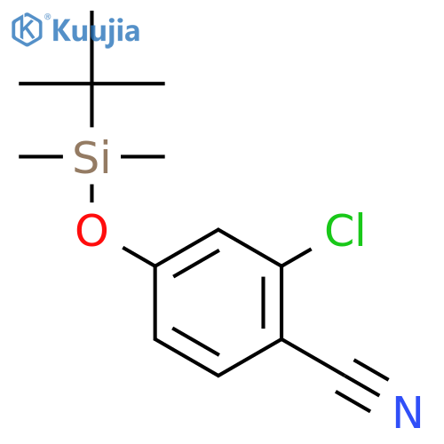 BENZONITRILE, 2-CHLORO-4-[[(1,1-DIMETHYLETHYL)DIMETHYLSILYL]OXY]- structure