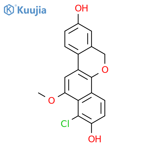 6H-BENZO[D]NAPHTHO[1,2-B]PYRAN-2,8-DIOL, 1-CHLORO-12-METHOXY- structure
