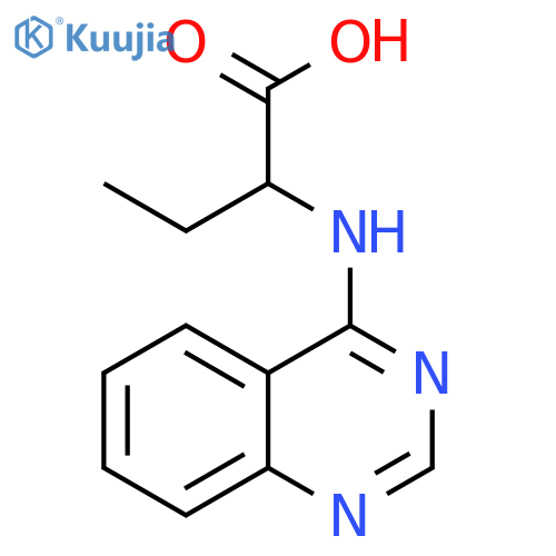 Butanoic acid, 2-(4-quinazolinylamino)- structure