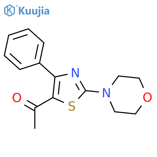 Ethanone, 1-[2-(4-morpholinyl)-4-phenyl-5-thiazolyl]- structure
