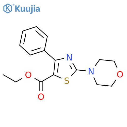 2-Morpholin-4-yl-4-phenyl-thiazole-5-carboxylic acidethylester structure