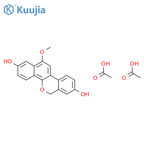 6H-BENZO[D]NAPHTHO[1,2-B]PYRAN-2,8-DIOL, 12-METHOXY-, DIACETATE structure