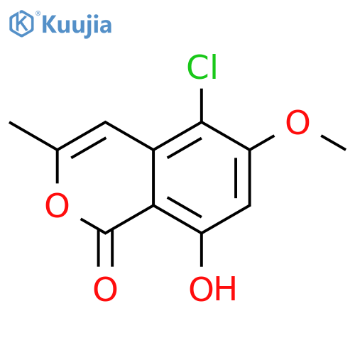 5-chloro-6-methoxy-8-hydroxy-3-methylisocoumarin structure