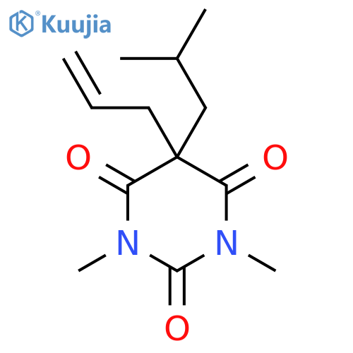 2,4,6(1H,3H,5H)-Pyrimidinetrione, 1,3-dimethyl-5-(2-methylpropyl)-5-(2-propenyl)- structure