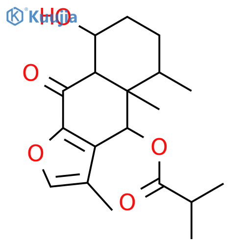 (8-hydroxy-3,4a,5-trimethyl-9-oxo-4,5,6,7,8,8a-hexahydrobenzo[f][1]benzofuran-4-yl) 2-methylpropanoate structure