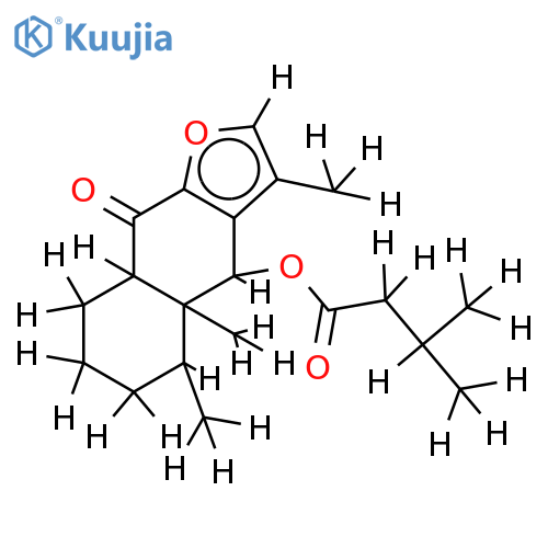 3-Methylbutanoyl-(6beta,10alphaH)-6-Hydroxyfuranoeremophilan-9-one structure