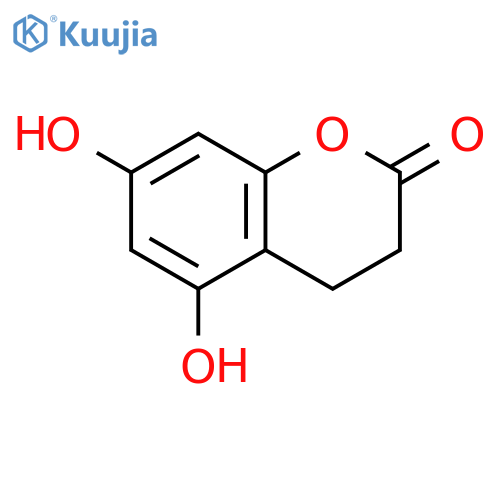 5,7-dihydroxychroman-2-one structure