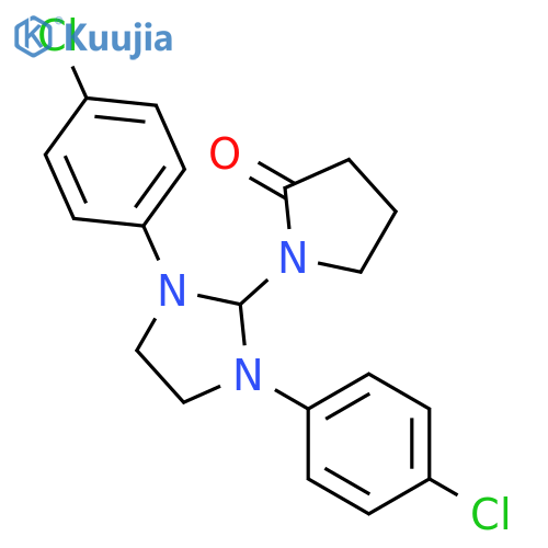 2-Pyrrolidinone, 1-[1,3-bis(4-chlorophenyl)-2-imidazolidinyl]- structure