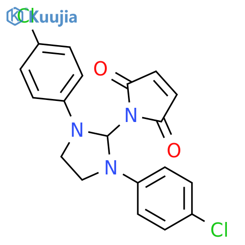 1H-Pyrrole-2,5-dione, 1-[1,3-bis(4-chlorophenyl)-2-imidazolidinyl]- structure