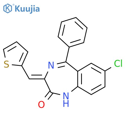 2H-1,4-Benzodiazepin-2-one, 7-chloro-1,3-dihydro-5-phenyl-3-(2-thienylmethylene)- structure