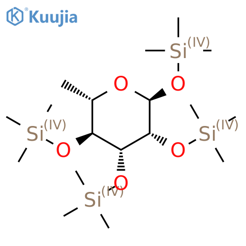 alpha-L-Mannopyranose, 6-deoxy-1,2,3,4-tetrakis-O-(trimethylsilyl)- structure