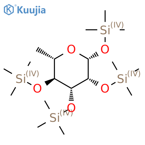 beta-L-Mannopyranose, 6-deoxy-1,2,3,4-tetrakis-O-(trimethylsilyl)- structure