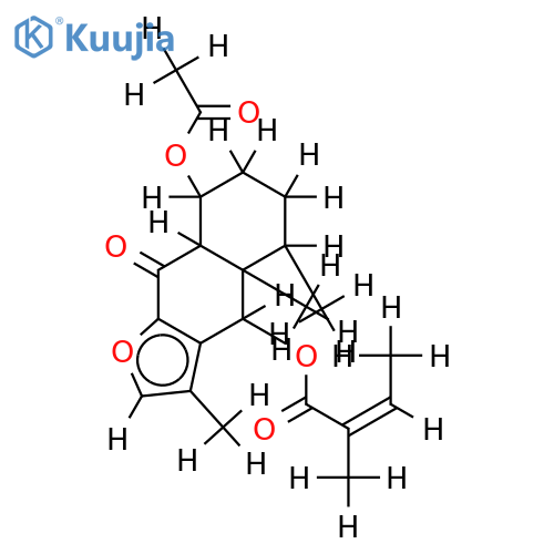 1alpha-acetoxy-6beta-angeloyloxy-10alphaH-9-oxofuranoeremophilane structure