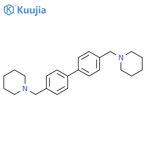 Piperidine, 1,1'-[[1,1'-biphenyl]-4,4'-diylbis(methylene)]bis- structure