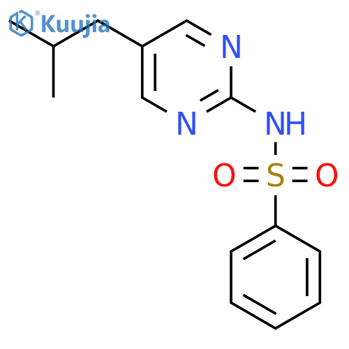 Benzenesulfonamide, N-[5-(2-methylpropyl)-2-pyrimidinyl]- structure