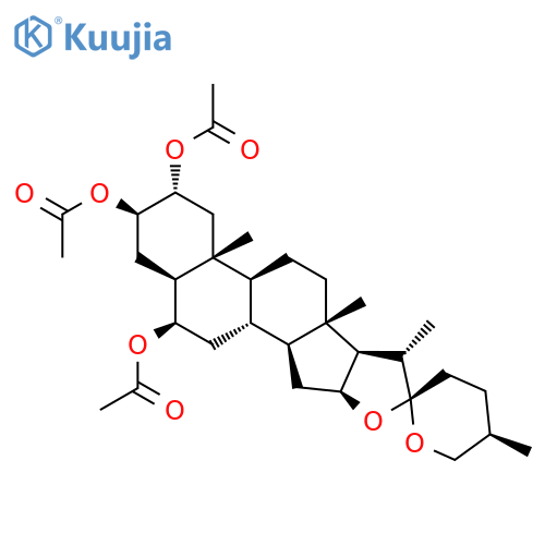 Spirostan-2,3,6-triol, triacetate, (2a,3b,5a,6b,25R)- structure