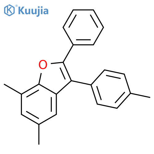 Benzofuran, 5,7-dimethyl-3-(4-methylphenyl)-2-phenyl- structure