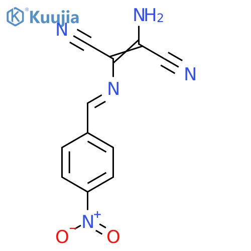 2-Amino-3-{(E)-[(4-nitrophenyl)methylidene]amino}but-2-enedinitrile structure