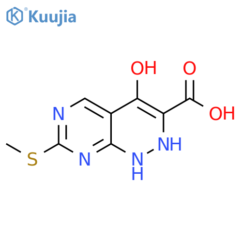 Pyrimido[4,5-c]pyridazine-3-carboxylic acid, 1,2-dihydro-4-hydroxy-7-(methylthio)- structure