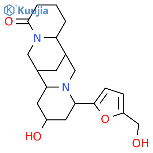 13-Epihydroxy-15-(5-hydroxymethyl-2-furanyl)lupanine structure