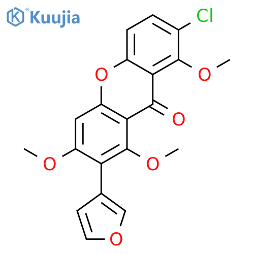 7-Chloro-2-(3-furanyl)-1, 3, 8-trimethoxyxanthone structure