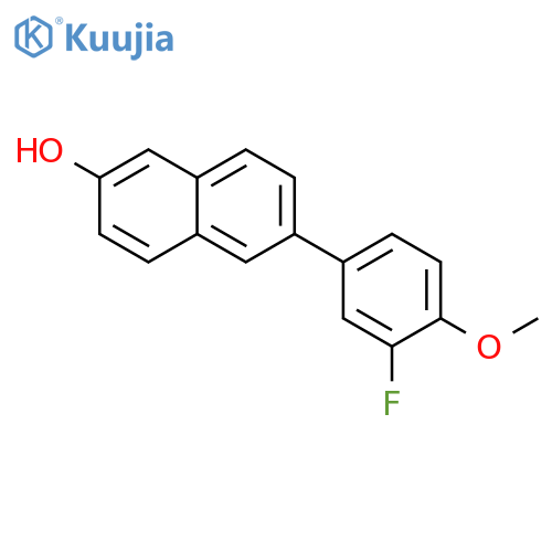 2-Naphthalenol, 6-(3-fluoro-4-methoxyphenyl)- structure