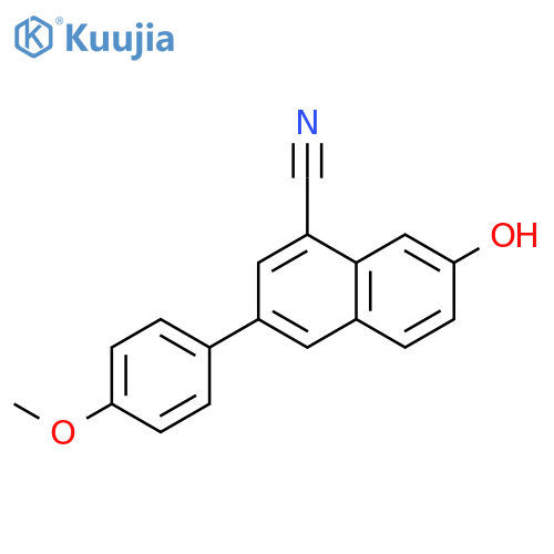 1-NAPHTHALENECARBONITRILE, 7-HYDROXY-3-(4-METHOXYPHENYL)- structure