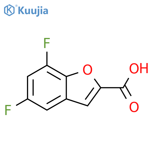 2-Benzofurancarboxylic acid, 5,7-difluoro- structure