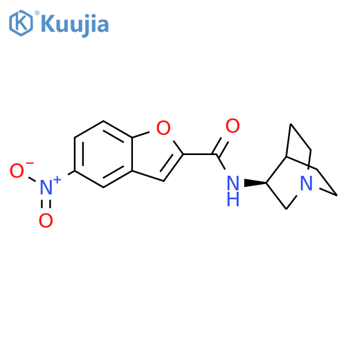 2-BENZOFURANCARBOXAMIDE, N-(3S)-1-AZABICYCLO[2.2.2]OCT-3-YL-5-NITRO- structure