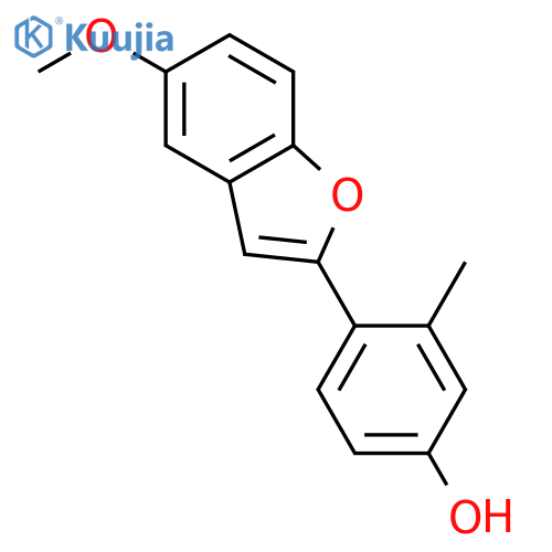 Phenol, 4-(5-methoxy-2-benzofuranyl)-3-methyl- structure