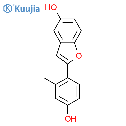 5-BENZOFURANOL, 2-(4-HYDROXY-2-METHYLPHENYL)- structure