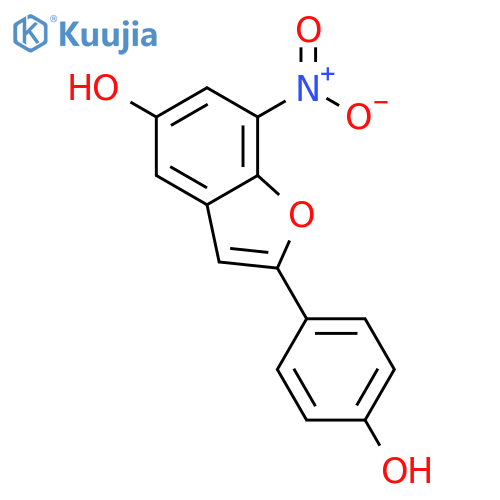 5-Benzofuranol, 2-(4-hydroxyphenyl)-7-nitro- structure