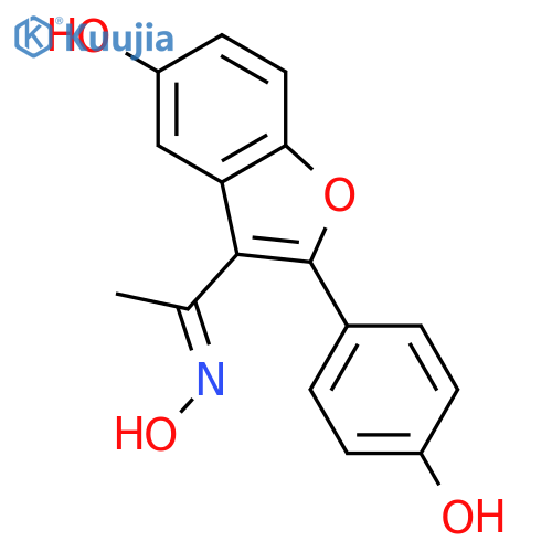 Ethanone, 1-[5-hydroxy-2-(4-hydroxyphenyl)-3-benzofuranyl]-, oxime structure