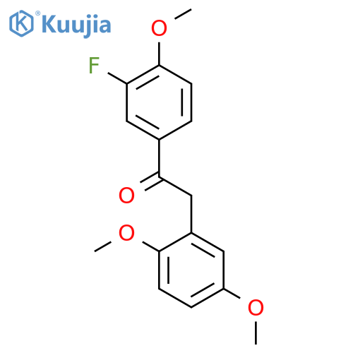 Ethanone, 2-(2,5-dimethoxyphenyl)-1-(3-fluoro-4-methoxyphenyl)- structure