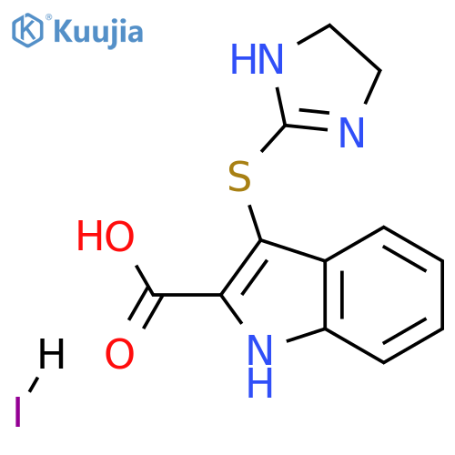 3-(2-imidazolin-2-ylthio)-indole- 2-carboxylic acid hydriodide structure