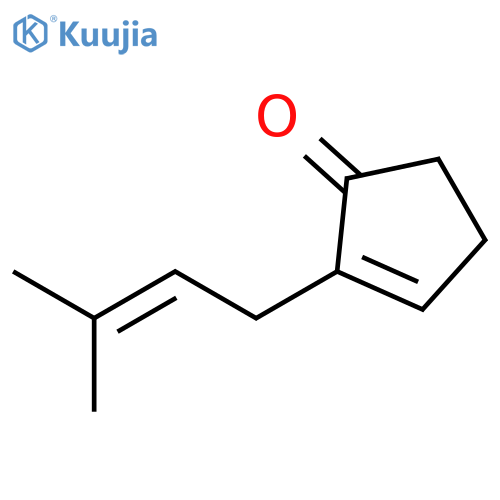 2-Cyclopenten-1-one, 2-(3-methyl-2-butenyl)- structure