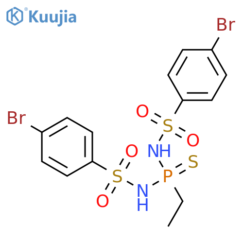 Benzenesulfonamide, N,N'-(ethylphosphinothioylidene)bis[4-bromo- structure