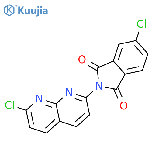 1H-Isoindole-1,3(2H)-dione, 5-chloro-2-(7-chloro-1,8-naphthyridin-2-yl)- structure